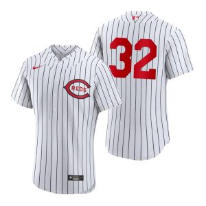HighQuality Cincinnati Reds #32 Max Schrock Men's 2022 Field of Dreams MLB Authentic Jersey   White