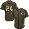 Exceptional Reds #24 Tony Perez Green Salute to Service Stitched MLB Jersey
