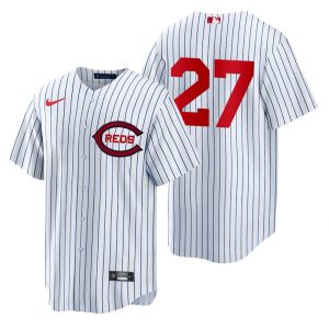 Stunning Cincinnati Reds #27 Jake Fraley Men's 2022 Field of Dreams MLB Game Jersey   White