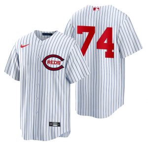 Outstanding Cincinnati Reds #74 Juniel Querecuto Men's 2022 Field of Dreams MLB Game Jersey   White