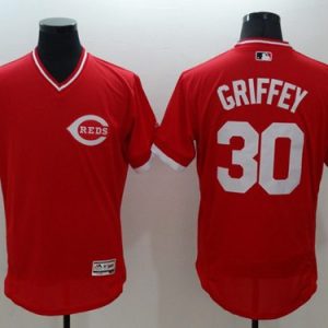 Amazing Reds #30 Ken Griffey Red Flexbase Authentic Collection Cooperstown Stitched MLB Jersey