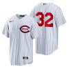 Stunning Cincinnati Reds #32 Max Schrock Men's 2022 Field of Dreams MLB Game Jersey   White