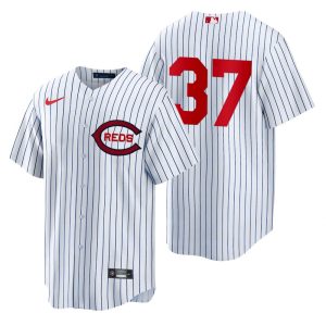 HighQuality Cincinnati Reds #37 Tyler Stephenson Men's 2022 Field of Dreams MLB Game Jersey   White