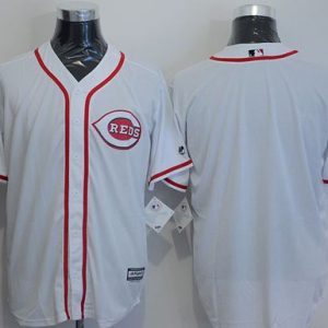 Fantastic Reds Blank White New Cool Base Stitched MLB Jersey