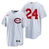 Superb Cincinnati Reds #24 Tony Perez Men's 2022 Field of Dreams MLB Game Jersey   White