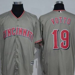 Outstanding Reds #19 Joey Votto Grey New Cool Base Stitched MLB Jersey