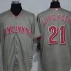 Fantastic Reds #21 Michael Lorenzen Grey New Cool Base Stitched MLB Jersey