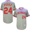 HighQuality Reds #24 Tony Perez Grey Flexbase Authentic Collection Cooperstown Stitched MLB Jersey