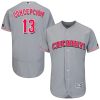 Premium Reds #13 Dave Concepcion Grey Flexbase Authentic Collection Stitched MLB Jersey