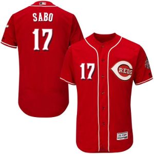 HighQuality Reds #17 Chris Sabo Red Flexbase Authentic Collection Stitched MLB Jersey