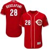 Stunning Reds #28 Anthony DeSclafani Red Flexbase Authentic Collection Stitched MLB Jersey