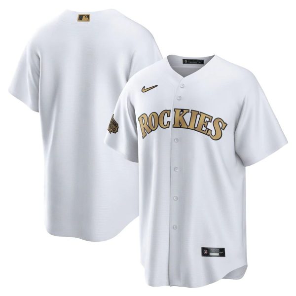 Premium Colorado Rockies Blank Men's Nike White 2022 MLB All Star Game Replica Jersey