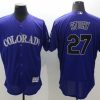 Fantastic Rockies #27 Trevor Story Purple Flexbase Authentic Collection Stitched MLB Jersey