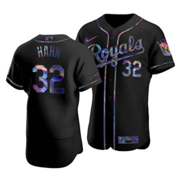 Amazing Kansas City Royals #32 Jesse Hahn Men's Nike Iridescent Holographic Collection MLB Jersey Black