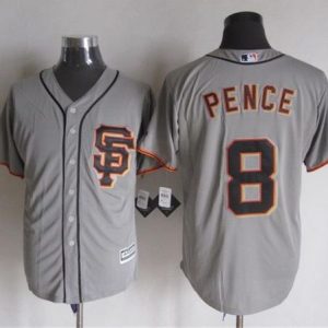 Fantastic Giants #8 Hunter Pence Grey Road 2 New Cool Base Stitched MLB Jersey