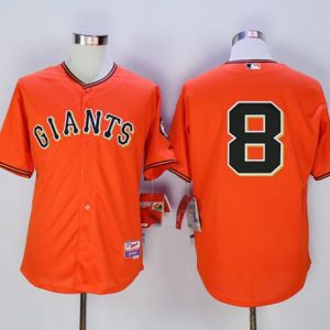 Amazing Giants #8 Hunter Pence Orange Old Style Giants Stitched MLB Jersey