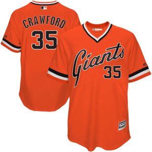 Amazing Giants #35 Brandon Crawford Orange 1978 Turn Back The Clock Stitched MLB Jersey