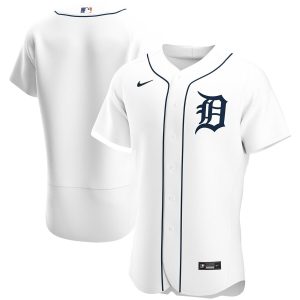 Amazing Detroit Tigers Men's Nike White Home 2020 Authentic Official Team MLB Jersey