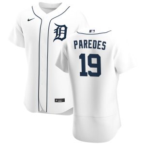 Premium Detroit Tigers #19 Isaac Paredes Men's Nike White Home 2020 Authentic Player MLB Jersey