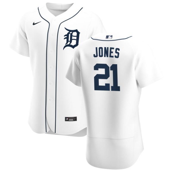 Fantastic Detroit Tigers #21 JaCoby Jones Men's Nike White Home 2020 Authentic Player MLB Jersey