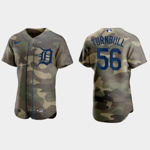 Amazing Detroit Tigers #56 Spencer Turnbull Men's Nike 2021 Armed Forces Day Authentic MLB Jersey  Camo