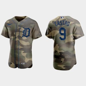 Amazing Detroit Tigers #9 Willi Castro Men's Nike 2021 Armed Forces Day Authentic MLB Jersey  Camo