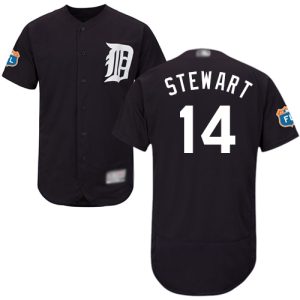 Amazing Tigers #14 Christin Stewart Navy Blue Flexbase Authentic Collection Stitched MLB Jersey