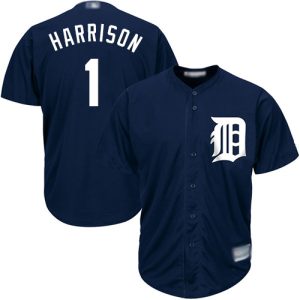 Superb Tigers #1 Josh Harrison Navy Blue New Cool Base Stitched MLB Jersey