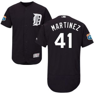 Amazing Tigers #41 Victor Martinez Navy Blue Flexbase Authentic Collection Stitched MLB Jersey