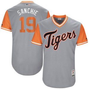 Amazing Tigers #19 Anibal Sanchez Gray Sanchie Players Weekend Authentic Stitched MLB Jersey