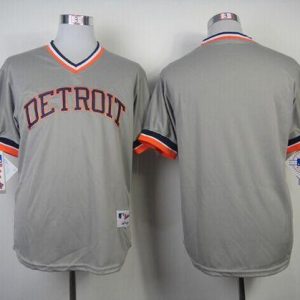 Amazing Tigers Blank Grey 1984 Turn Back The Clock Stitched MLB Jersey