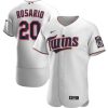 Outstanding Minnesota Twins #20 Eddie Rosario Men's Nike White Home 2020 Authentic Player MLB Jersey