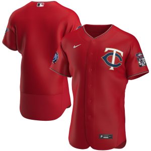 HighQuality Minnesota Twins Men's Nike Red Alternate 2020 60th Season Authentic Team MLB Jersey