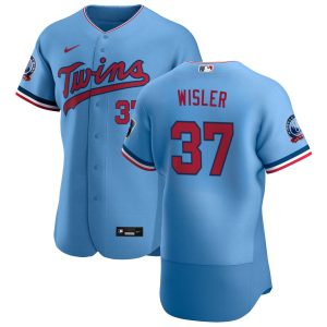 Delightful Minnesota Twins #37 Matt Wisler Men's Nike Light Blue Alternate 2020 60th Season Authentic Team MLB Jersey