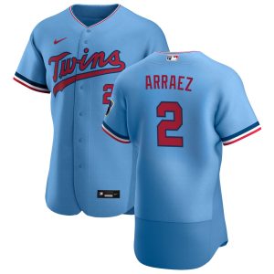 Delightful Minnesota Twins #2 Luis Arraez Men's Nike Light Blue Alternate 2020 Authentic Team MLB Jersey