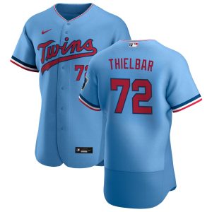 Amazing Minnesota Twins #72 Caleb Thielbar Men's Nike Light Blue Alternate 2020 Authentic Team MLB Jersey