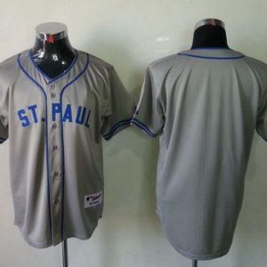 Stunning Twins Blank Grey 1948 St. Paul Saints Turn Back The Clock Stitched MLB Jersey