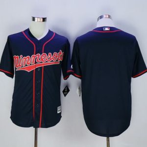 Amazing Twins Blank Navy Blue New Cool Base Alternate Road Stitched MLB Jersey