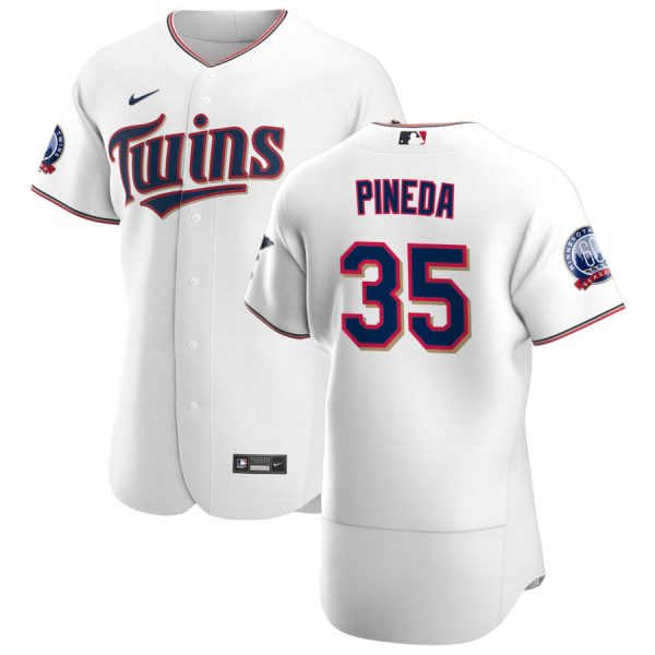 Delightful Minnesota Twins #35 Michael Pineda Men's Nike White Home 2020 60th Season Authentic Team MLB Jersey
