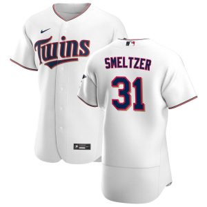 Amazing Minnesota Twins #31 Devin Smeltzer Men's Nike White Home 2020 Authentic Player MLB Jersey