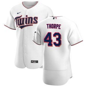 Delightful Minnesota Twins #43 Lewis Thorpe Men's Nike White Home 2020 Authentic Player MLB Jersey