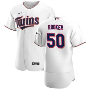 Exceptional Minnesota Twins #50 Brent Rooker Men's Nike White Home 2020 Authentic Player MLB Jersey