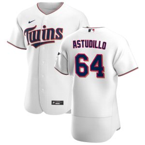 Premium Minnesota Twins #64 Willians Astudillo Men's Nike White Home 2020 Authentic Player MLB Jersey