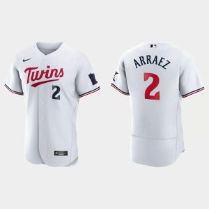 Amazing Minnesota Twins #2 Luis Arraez Men's Nike 2023 Authentic Jersey   White
