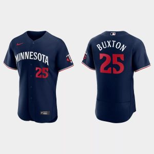 Delightful Minnesota Twins #25 Byron Buxton Men's Nike 2023 Authentic Jersey   Navy