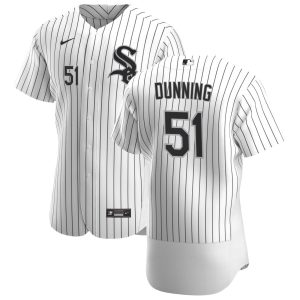 Stunning Chicago White Sox #51 Dane Dunning Men's Nike White Home 2020 Authentic Player MLB Jersey
