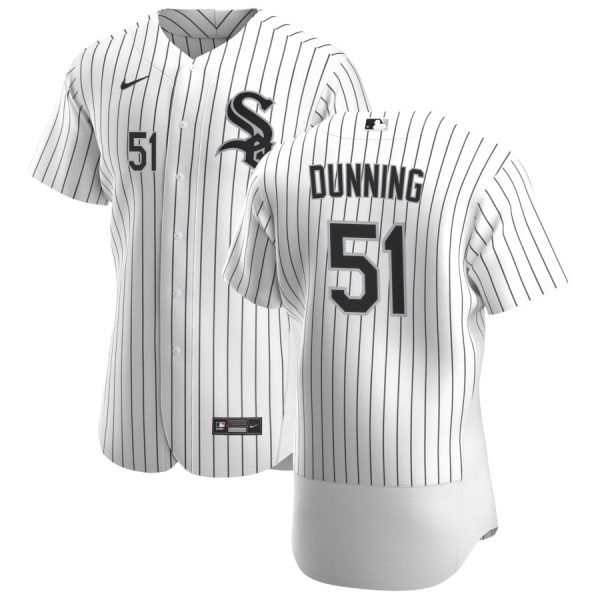 Stunning Chicago White Sox #51 Dane Dunning Men's Nike White Home 2020 Authentic Player MLB Jersey