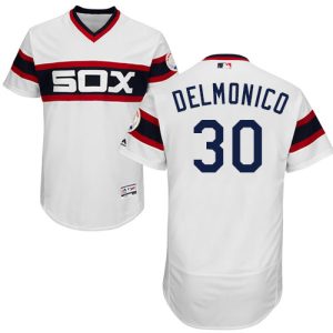 Outstanding White Sox #30 Nicky Delmonico White Flexbase Authentic Collection Alternate Home Stitched MLB Jersey