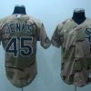 Exceptional White Sox #45 Bobby Jenks Stitched Camouflage MLB Jersey