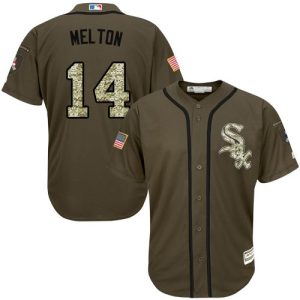 Superb White Sox #14 Bill Melton Green Salute to Service Stitched MLB Jersey
